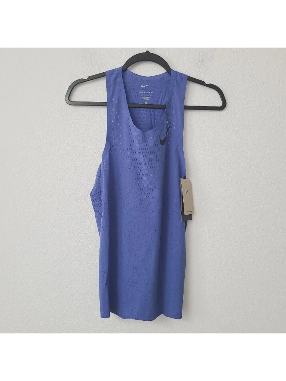 Nike Dri-Fit ADV Aeroswift Running Singlet FN4231-411 Size XS Comet Blue